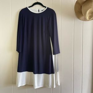 Lauren Ralph Lauren color block classic slinky dress